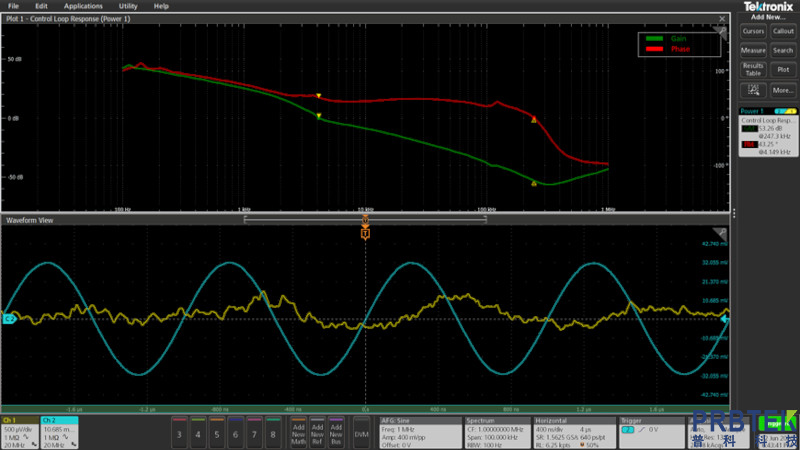 使用示波器及探头测量电源的控制环路响应(图1) Bode-Plots-on-oscilloscope.jpg